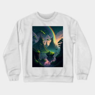 Fantasy Rainbow World Crewneck Sweatshirt